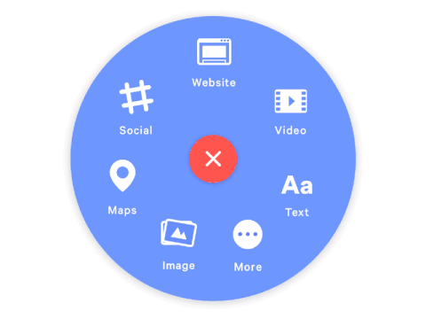 A contextual template menu